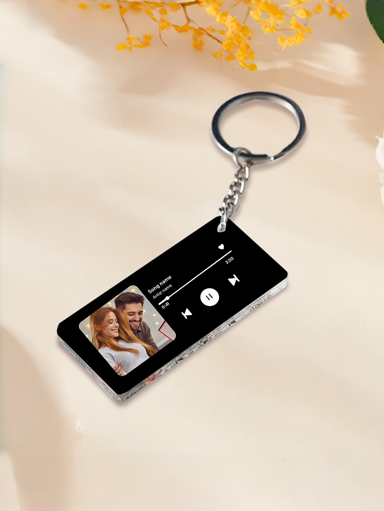 Custom Photo and Name Keychains, Personalized Acrylic Keychains